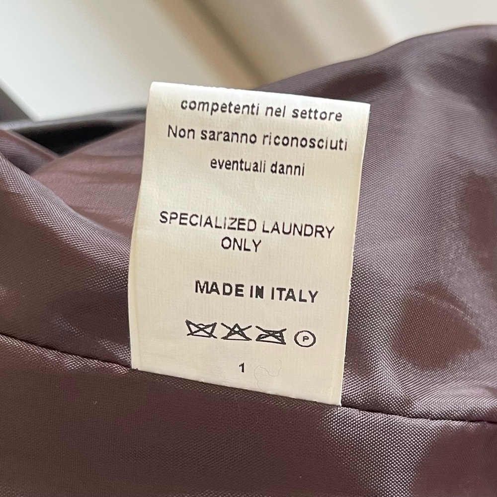 Made in Italy Brown Italian Collar Leather Jacket - Picture 6 of 6